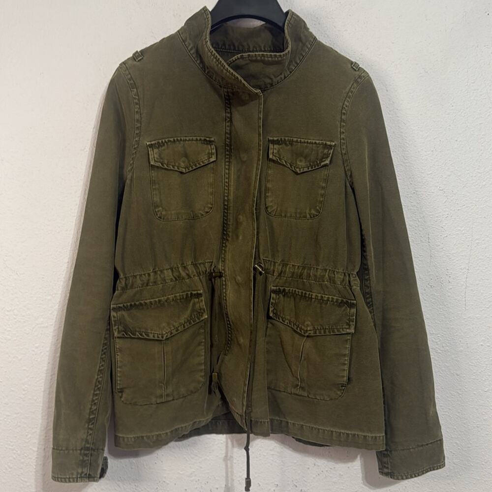 Levi's Women Khaki Utility Jacket Size Large - Picture 3 of 10